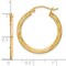 10K Gold Textured Hoop Earrings Jewelry 26 x 1.3mm